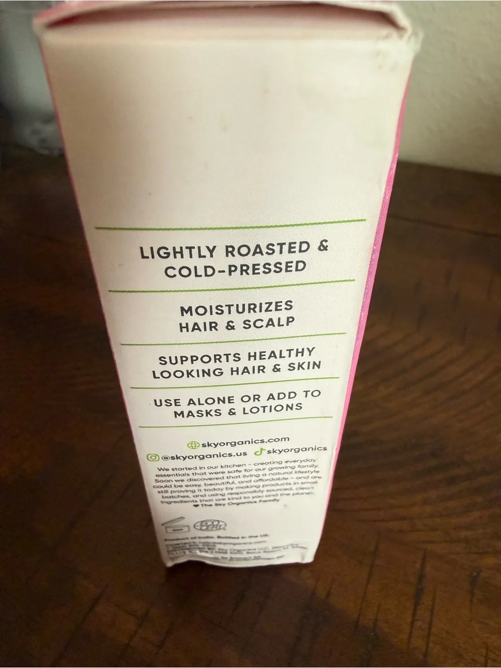 Pink Sky Organics Inspired Black Castor Oil Packaging